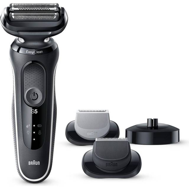 Braun BRA5024650CS Series 5 Electric Shaver for Men with Charging Stand - Black and White, Black