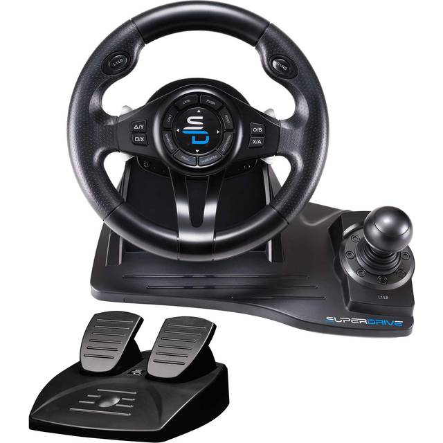 Superdrive GS550 - Ratt- och pedaluppsättning - kabelansluten - för PC, Sony PlayStation 3, Microsoft Xbox One, Sony PlayStation 4