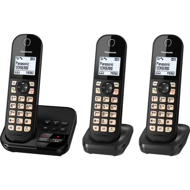 Products PANASONIC KX-TGC463EB Cordless Phone - Triple Handsets