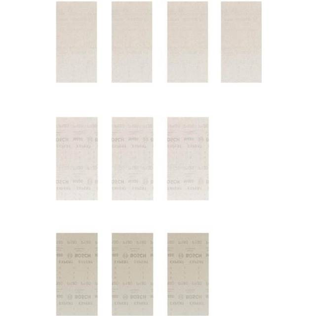 Bosch Expert M480 115mm x 230mm Net Abrasive Sanding Sheets 115mm x 230mm Assorted Pack of 10