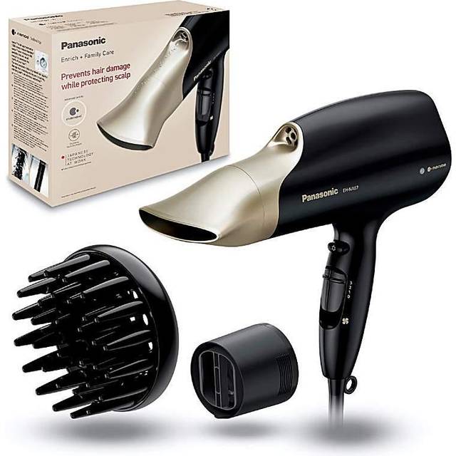 Panasonic EH-NA67 nanoe Hair Dryer for Preventing Hair Damage While Protecting Scalp, Champagne Gold