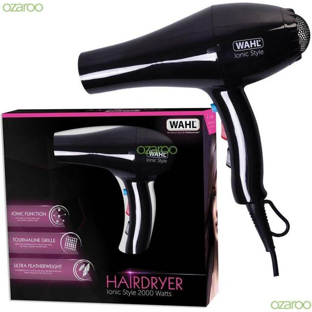 Wahl Professional Womens Ionic Style Hairdryer with Cool Shot 2000W Black, ZX906
