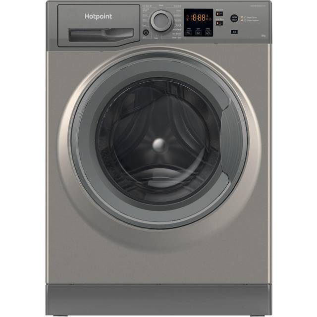 Hotpoint NSWM864CGGUKN Anti-stain 8kg 1600rpm Washing Machine - Graphite