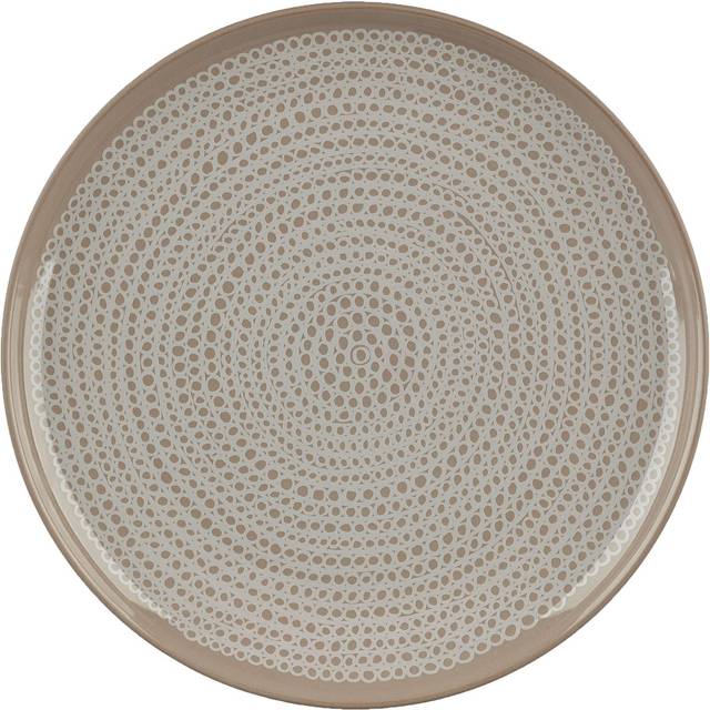 Marimekko - Oiva/siirtolapuutarha Tallrik 25 Cm Terra / - Vit