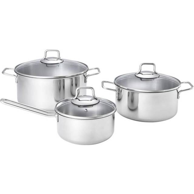 Fiskars Gryt- & Kastrullset med Glaslock 3 delar