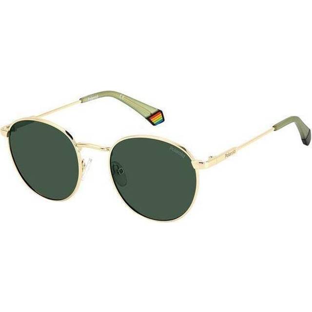 Polaroid Unisex PLD 6171/S J5G/UC Solglasögon Metall Guld Grön Rund