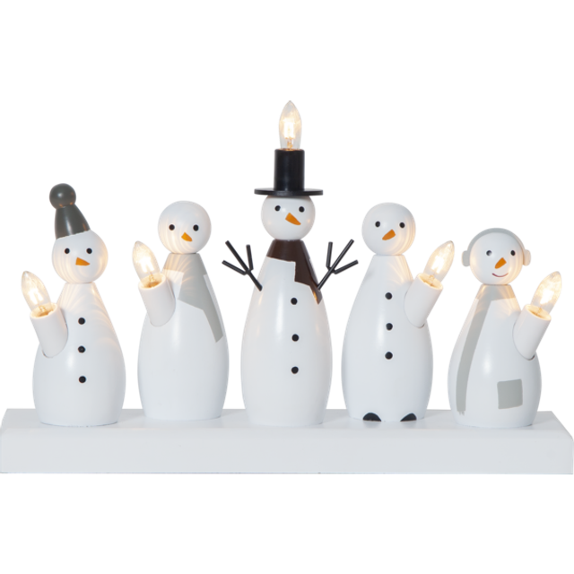 Star Trading Snowman adventsljusstake Vit