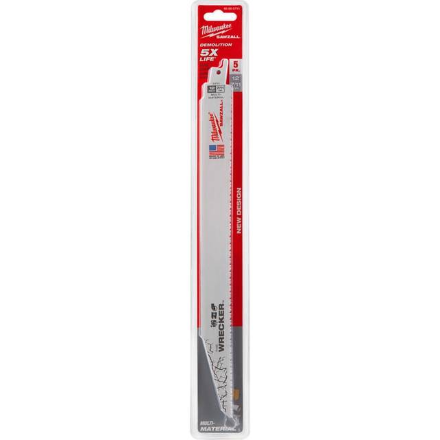 Milwaukee 48005711 300mm 8 TPI Metal The Wrecker Sawzall Blades - 5pk