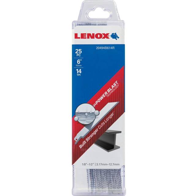 Lenox 14TPI Thick Metal Cutting Reciprocating Sabre Saw Blades 152mm Pack of 25