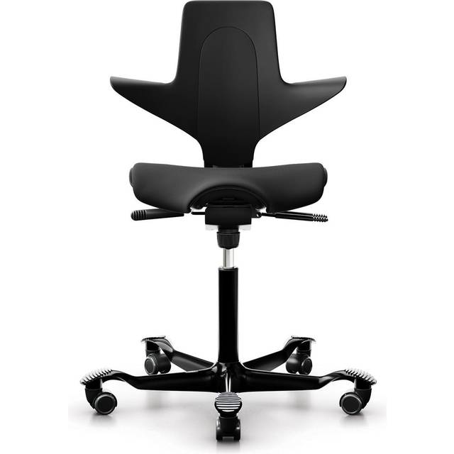 HÅG Capisco Puls 8020, Kontorsstol för aktivt sittande, Färg Svart, Underrede Svart, Liftomat 200 mm, Fotring Nej