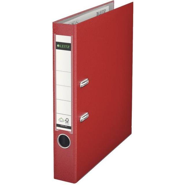 Leitz 180 Plastic Lever Arch File ring binder A4 Red