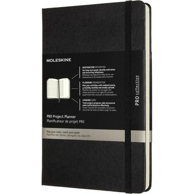 Moleskine : Pro : Moleskine : Project Planner Hard Cover : Ruled Paper : Large : 13 x 21cm : Black