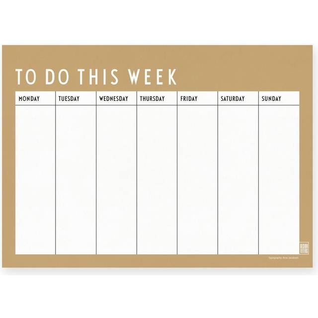 Design Letters Design Letters ugeplan Beige