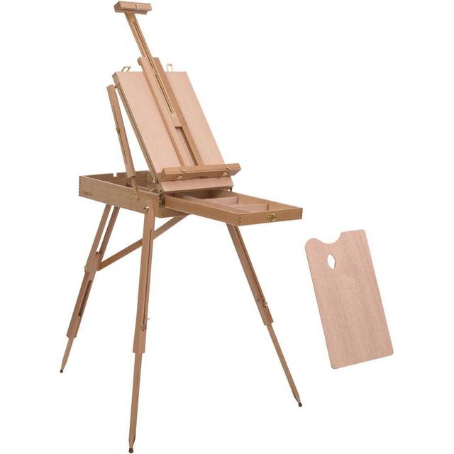 Homcom - Wooden Art Easel Tripod Sketch Artist Painters Craft Portable Folding Drawing Board - TJ Hughes