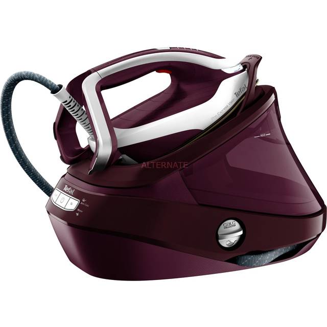 Tefal GV9810 Pro Express Vision Ångstrykstation | Smart LED-lampa på strykjärnet | kraftfullt 8,3-bar-tryck | 180 g/min. Ånga | 680 g/min. extra ångpuff | antikalksystem | röd/vit