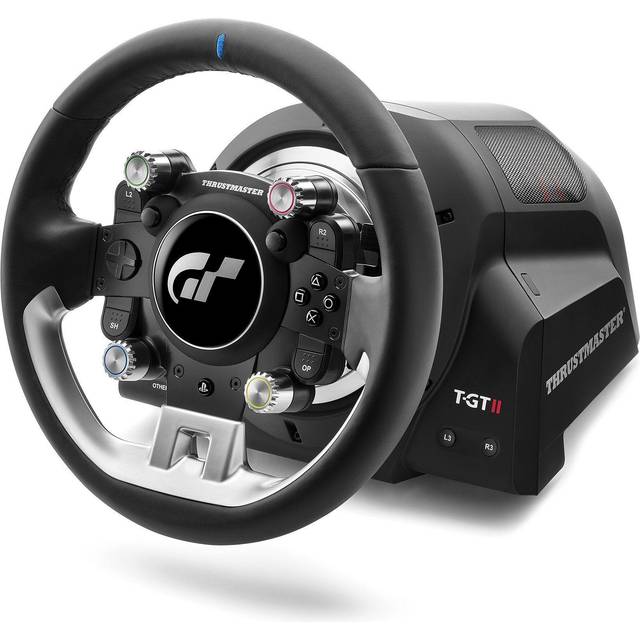Thrustmaster T-GT II PACK, Racingratt, PS5, PS4, PC, Force Feedback i Realtid, Borstlös 40-Wattsmotor, System med Dubbla Drivremmar, Magnetisk Teknik, Utbytbar ratt (PS5/)