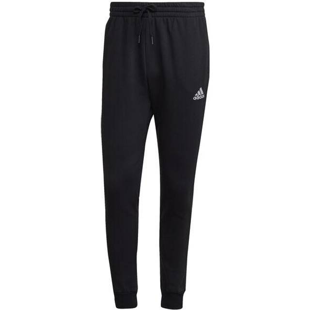 adidas herr Byxor Essentials Fleece Regular Tapered Pants, legend ink/white, S