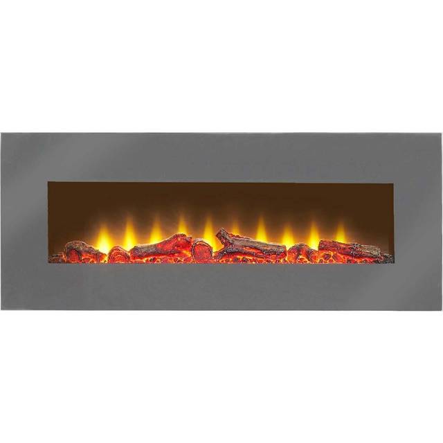 Sureflame Grey Electric Wall Mounted Fireplace with Remote 42 inch - 43.3 x 10.66 x 11.2cm