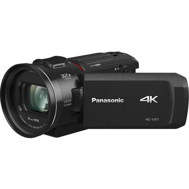 Panasonic VX1 4K Ultra HD 24x Leica Dicomar Camera Lens 1/2.5-Inch BSI MOS Sensor Camcorder in Black