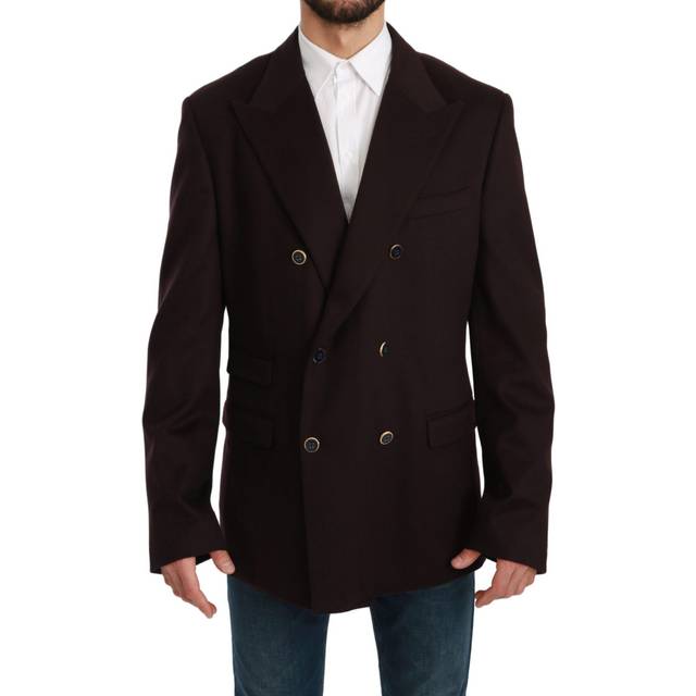 Dolce & Gabbana Bordeaux Cashmere Coat TAORMINA Blazer - IT56 | XXL (IT56 | XXL)