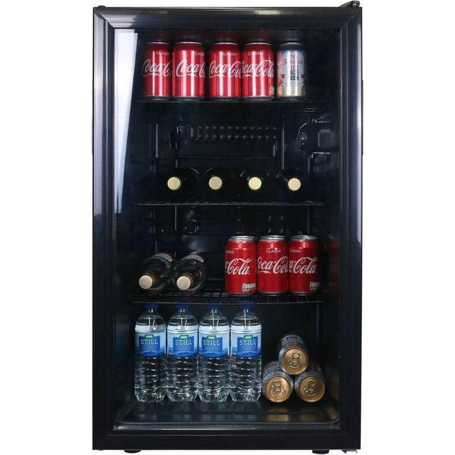 Under Counter Drinks Fridge 118L Beer / Wine Cooler With Glass Door - SIA DC1BL