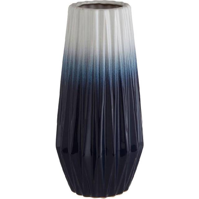 Premier Housewares Azul Ceramic Vase Blue/White - Large, Blue
