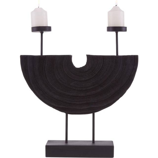 Premier Housewares - Interiors by Premier Handcrafted 2 Candle Holder, Versatile Candle Stick Holders, Candle Stand Holder, Stylish Candle Base
