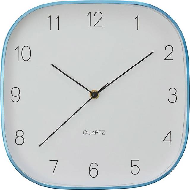 Interiors by Premier Elko Square Case Wall Clock - Blue - One Size