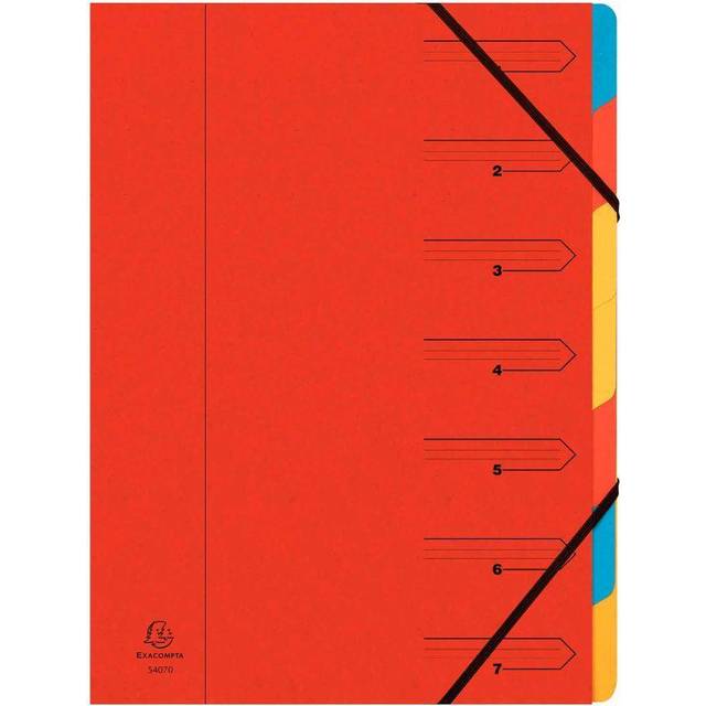 Exacompta Europa 7-Part Organiser A4 Red 5221Z