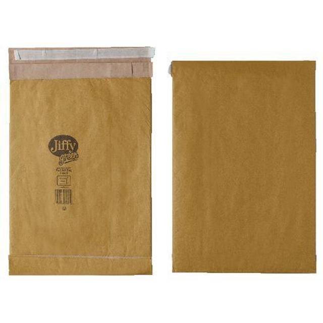Jiffy Padded Envelopes Brown Plain 245 (W) x 381 (H) mm Peel and Seal 90 gsm Pack of 100