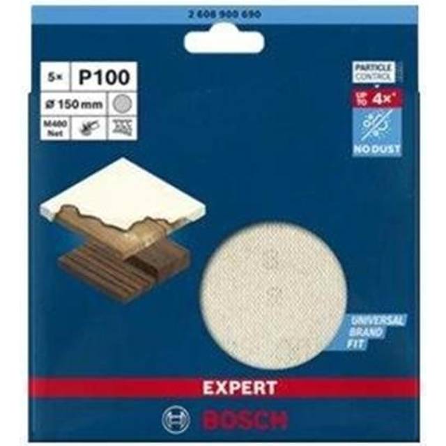 Bosch Expert M480 150mm Net Abrasive Sanding Disc 150mm 100g Pack of 5
