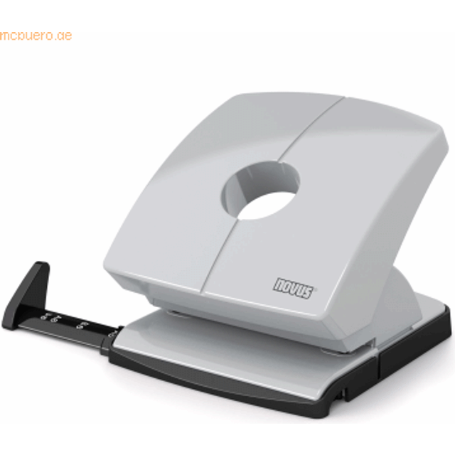 Novus 0615ÂHole Punch Paper Guide with Instructions, Full Metal Kunstoffummanteltem Upper Part, 30ÂSheets, Grey