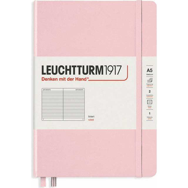 Leuchtturm1917 : A5 Hardcover Notebook : 80gsm : 251 Pages : Ruled : Powder