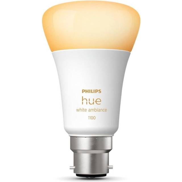 Philips Hue White Ambiance Single Smart Bulb LED [B22 Bayonet Cap] - 1100 Lumens (75W Equivalent). Works with Alexa, Google Assistant and Apple