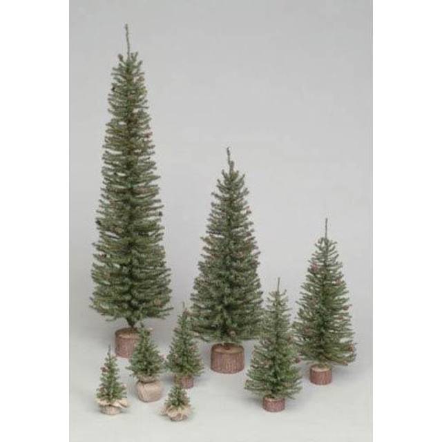 Vickerman C803924 24 in. Carmel Pine Tree 282 Tips Wood Base