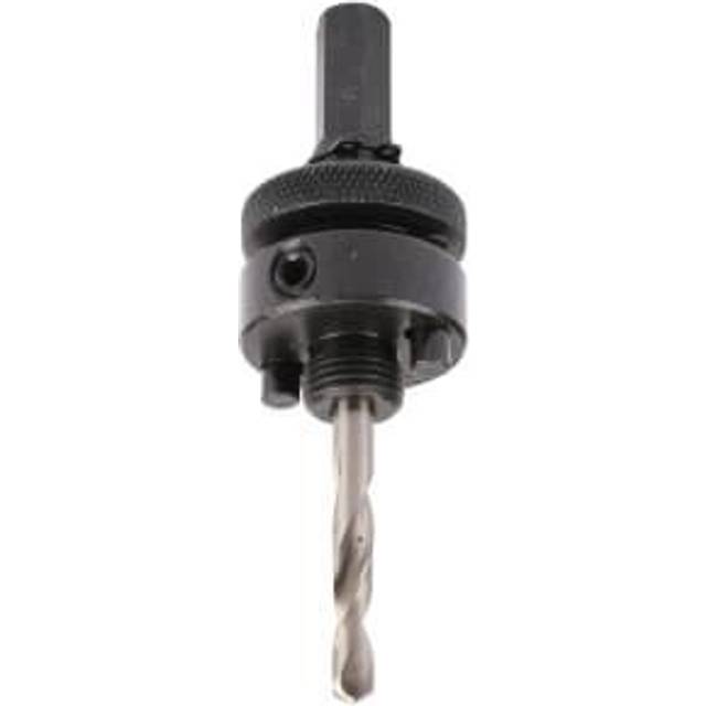 "Locking Hex. Shank Holesaw Arbor with HSS Pilot Drill for Holesaws 32 - 210mm, 7/16"""" Thread"