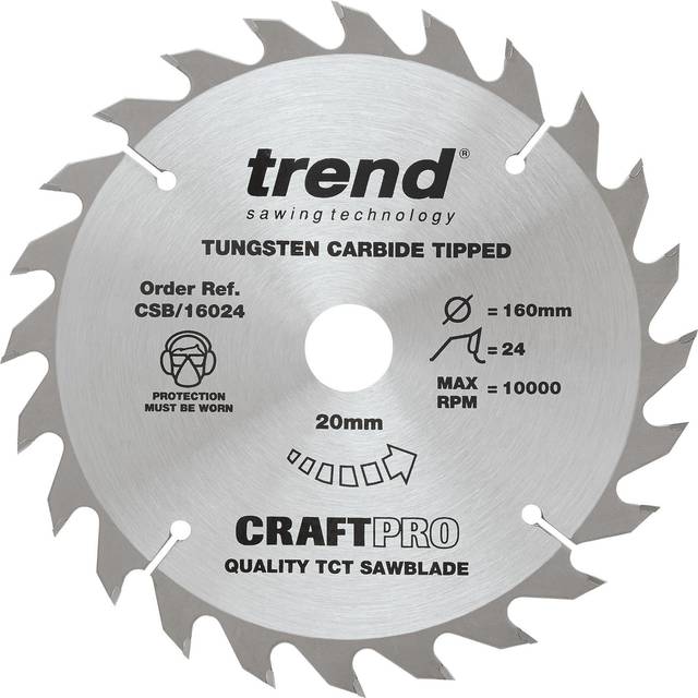 Trend Craft Circular Saw Blade 160 x 24T x 20mm CSB/16024