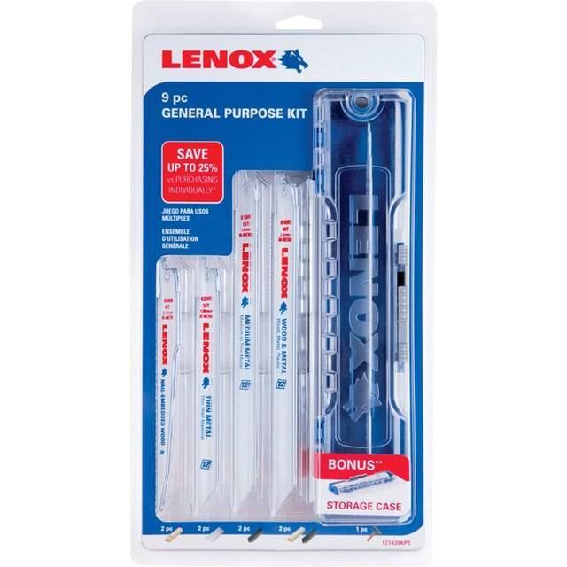 Lenox 9 Piece Reciprocating Sabre Saw Blade Set