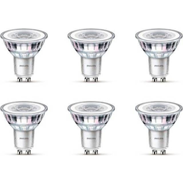 PHILIPS LED Classic Spot Light Bulb 6 Pack [Warm White 2700K - GU10] 35W, Non Dimmable. for Home Indoor Lighting.