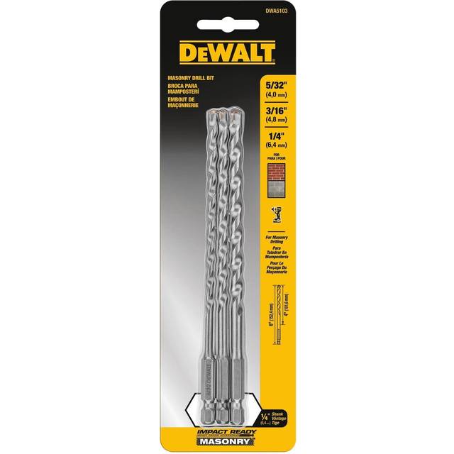 Rotary masonry bit set, 3-piece -dwa5103
