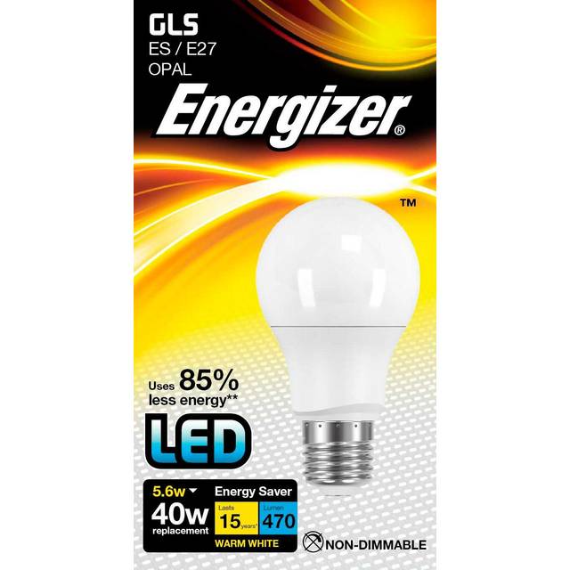 Energizer® S8859 LED ES (E27) Opal GLS Non-Dimmable Bulb, Warm Whi...
