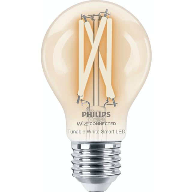 Philips Smart LED 7W E27 Dimmable Warm-to-Cool Classic Bulb with WiZ Connected and Bluetooth, Clear