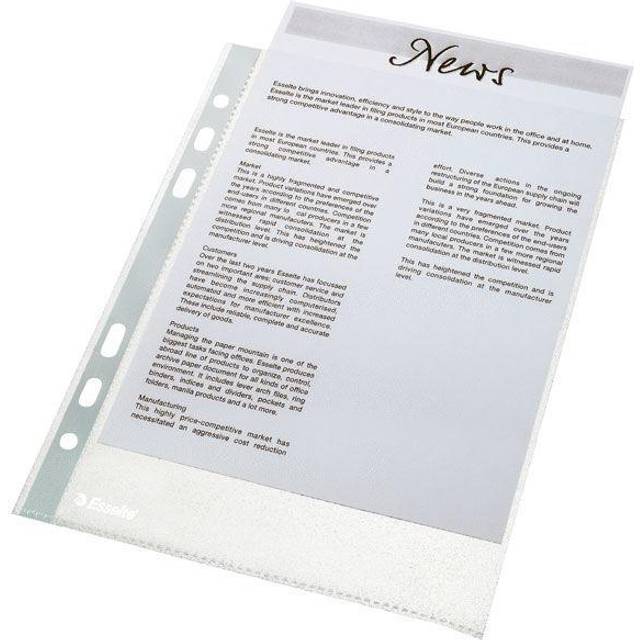 Esselte 23782 Multipunched Pocket A5 Open Top Economy 50 Micron Pa...