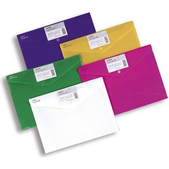 Snopake Document Wallet 14734 A4 PP (Polypropylene) 33 (W) x 24 (H) cm Assorted Pack of 5