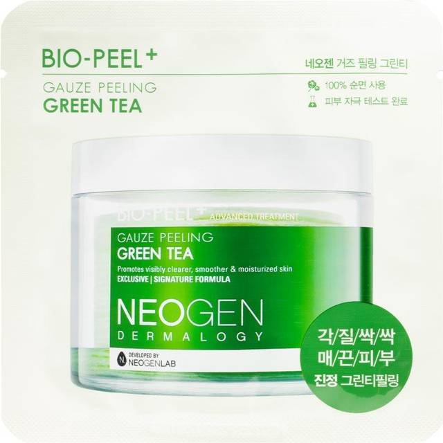 Neogen, Bio-Peel+ Gauze Peeling Green Tea, 8 Pads, 0.32 fl oz (9.5 ml) Each
