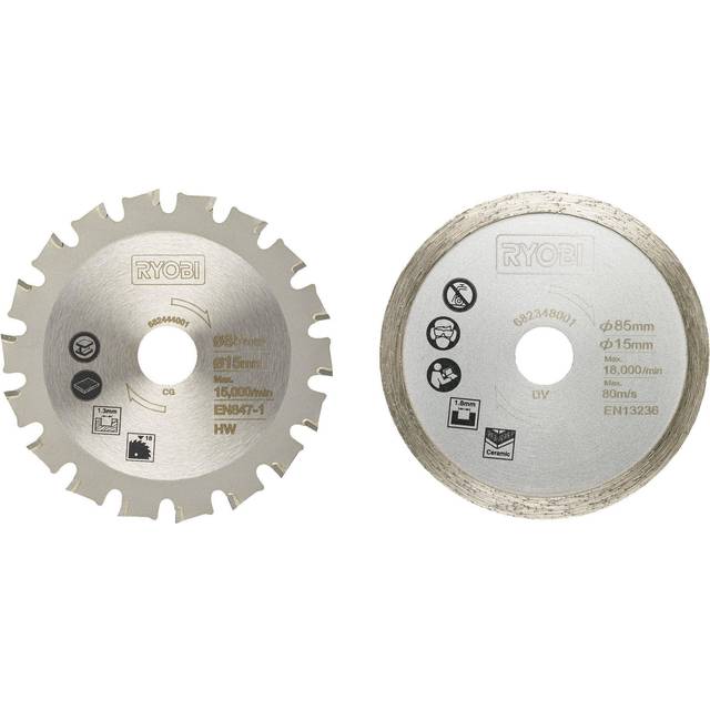 Ryobi Rakmms02K Multi Material Saw Blade Set (2-Pieces) - One Colour