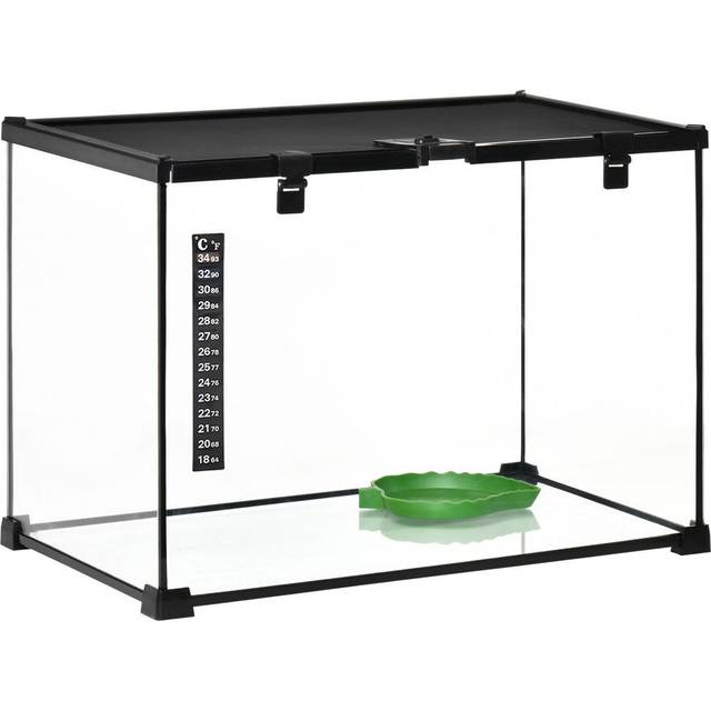 PawHut Glass Reptile Terrarium Habitats for Lizards - Frogs - Snake 50 x 30 x 35cm | TJ Hughes