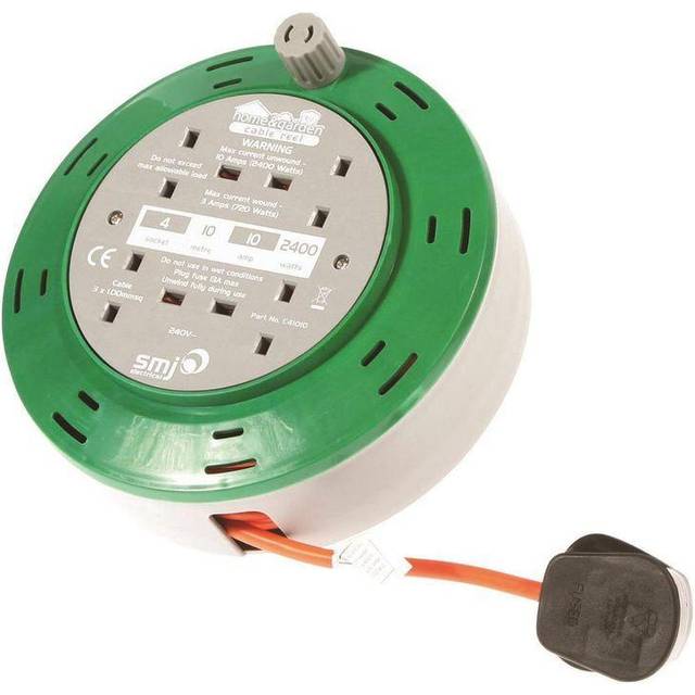 Deta 4 Gang 10A Cassette Reel with Thermal Cutout 10m - CT1010