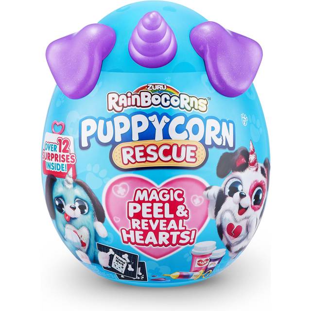 Puppycorn Rescue Surprise, Miss T the Husky - Collectible Plush - Over 12 Surprises, Peel and Reveal Heart, Stickers, Syringe Slime, Ages 3+ (Husky),9