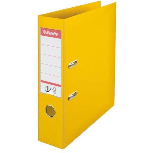 Esselte No.1 Lever Arch File Polypropylene A4 75mm Spine Width Yellow (Pack 10)